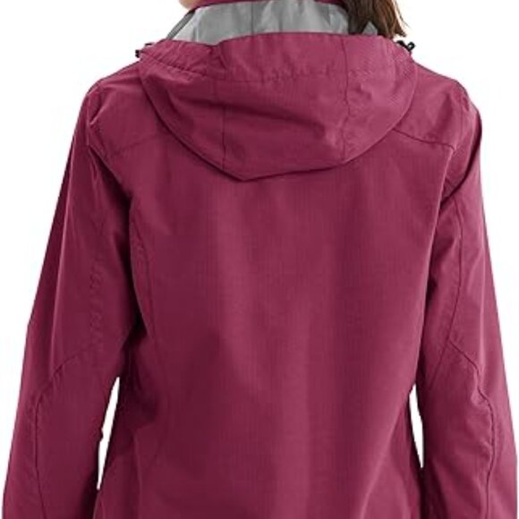 Killtec Women's Rainjacket with Zip-Off Hood sz. XL/16 - Picture 14 of 15